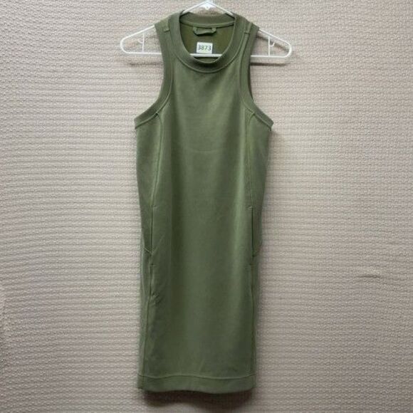 Lululemon Softstreme Back In Action Dress Women Size 4 Athleisure Bronze Green - Picture 8 of 9